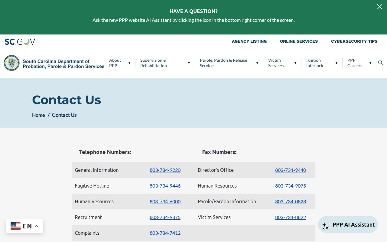 Laurens County official background records DPPPS contact