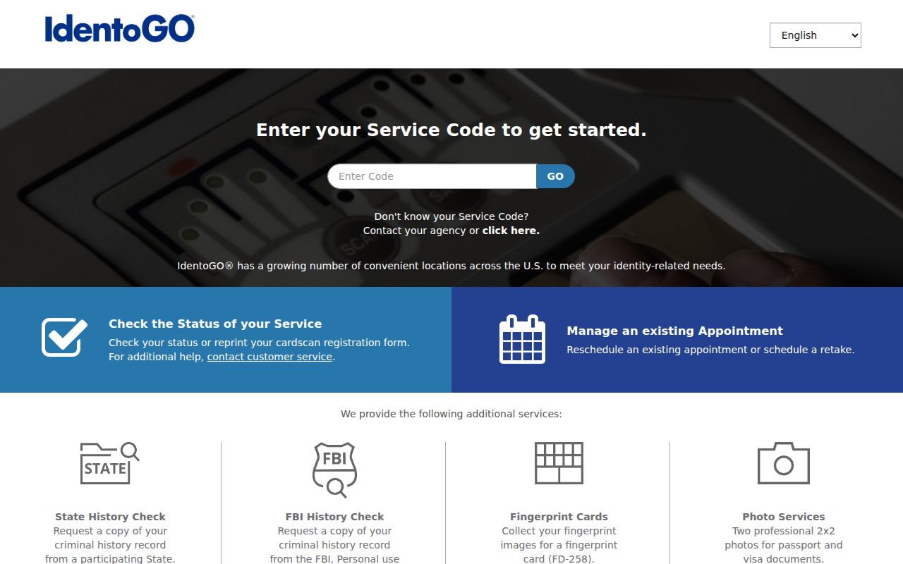 Laurens County official background checks IdentoGO enrollment