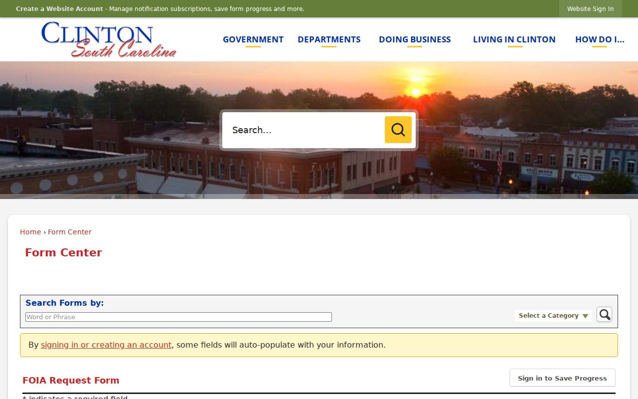 Clinton criminal records online FOIA request form