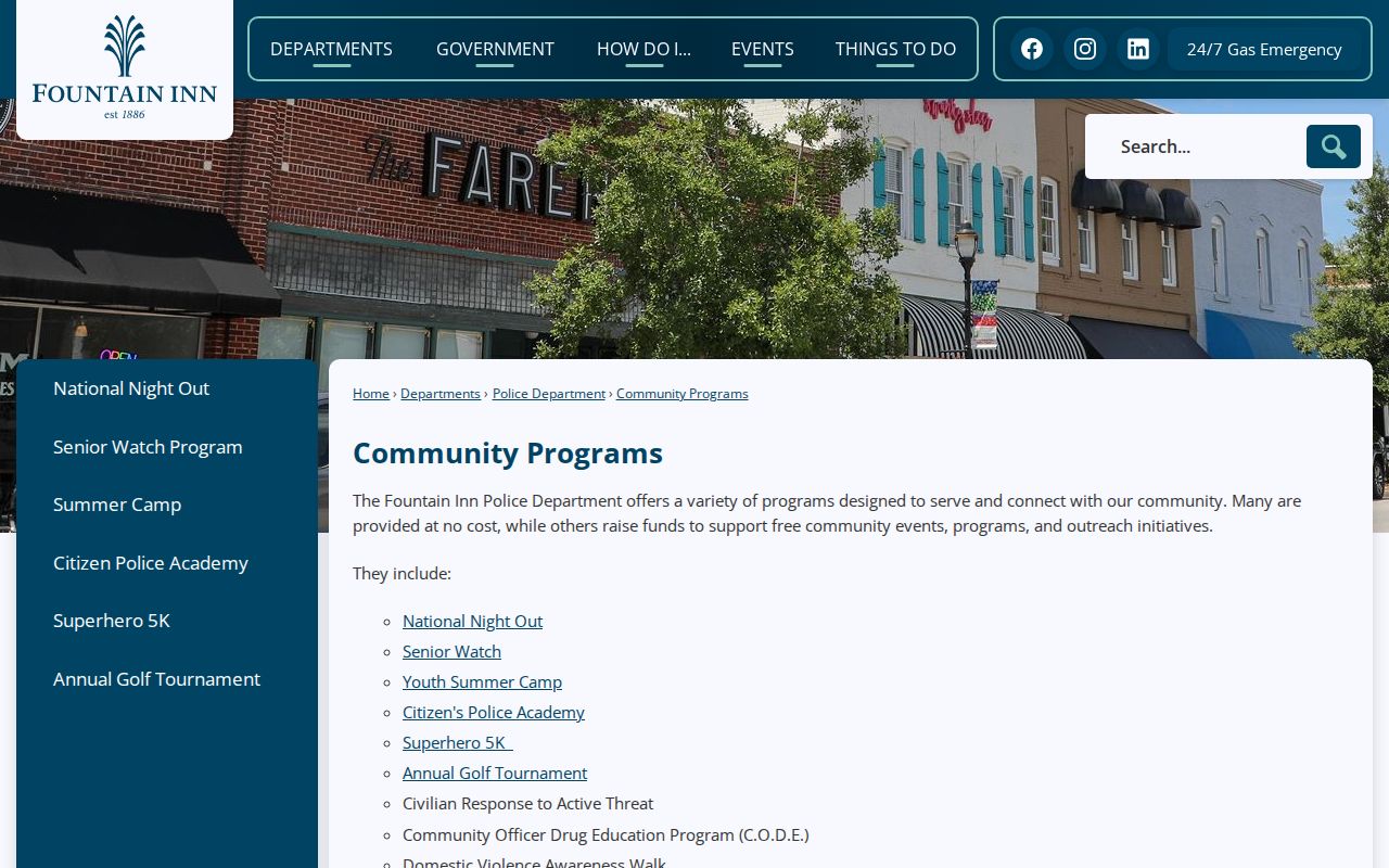 Fountain Inn criminal records municipal court information