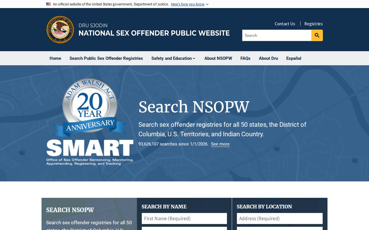 National registry search for a Laurens County sex offender check