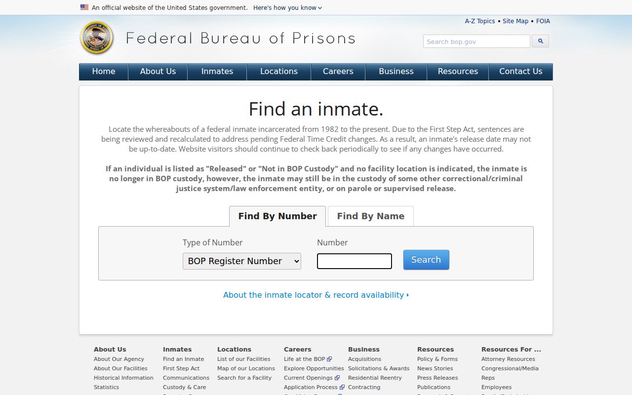 Laurens County criminal history federal inmate locator
